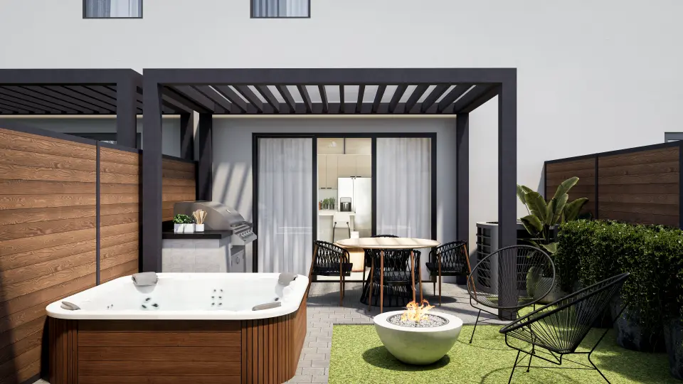 Garden privativo com jacuzzi